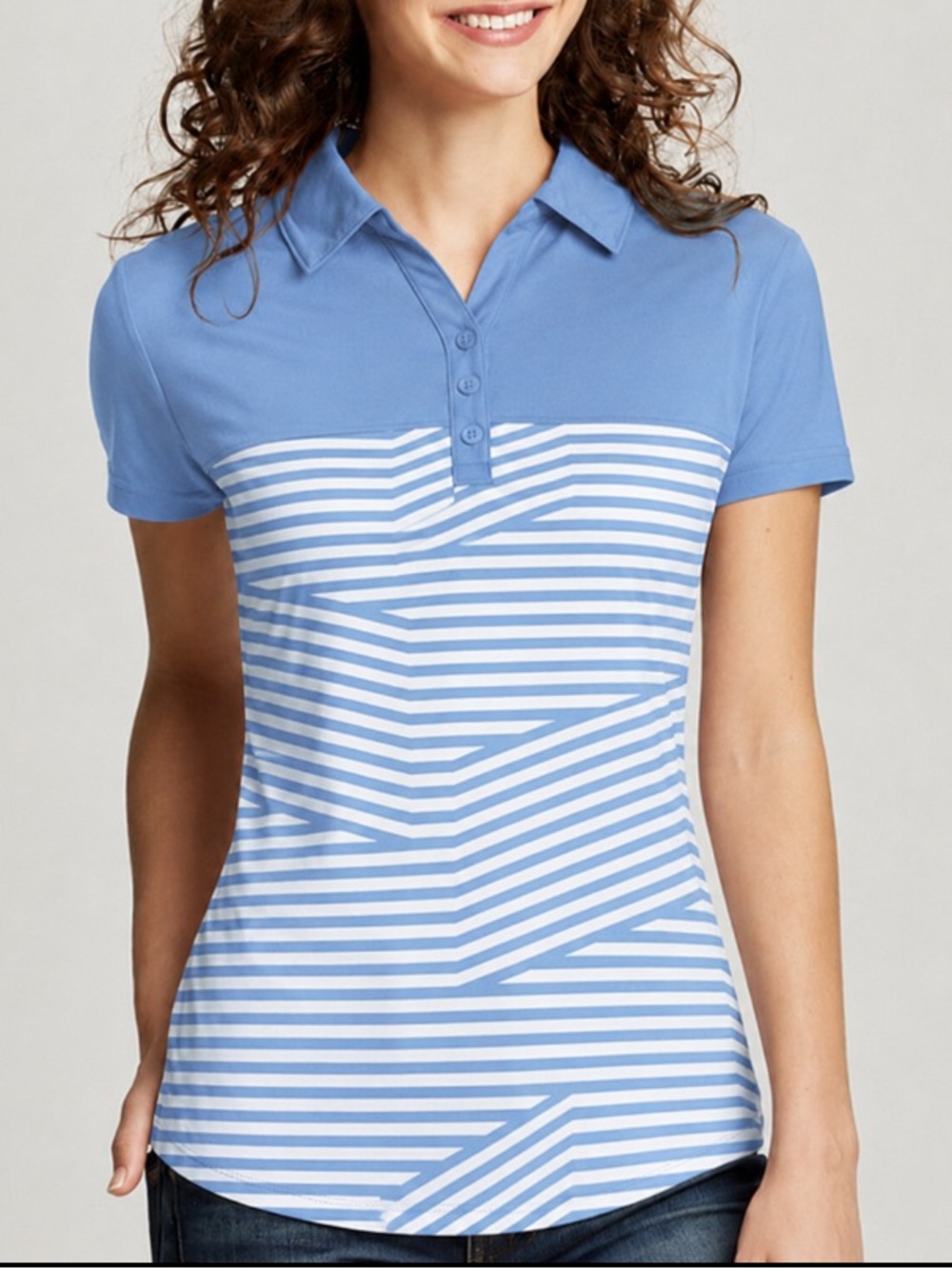 Cutter & Buck C-BUK Women’s Spree Polo LBK00012 Atlas Blue Size XS NWT